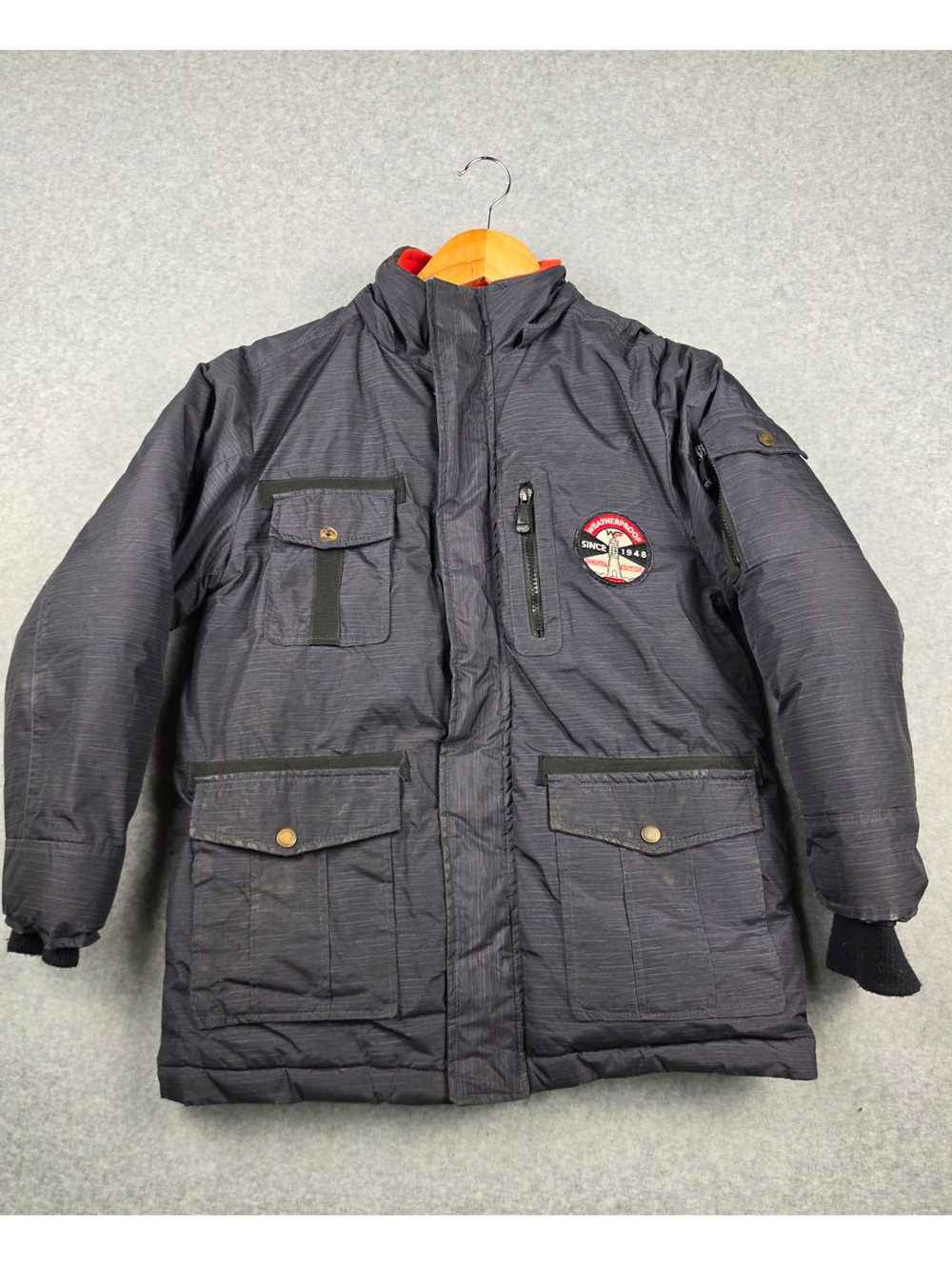 Boys WEATHERPROOF Jacket (See DISCRIPTION) SZ 10-12 Black Thick Fleece Lined